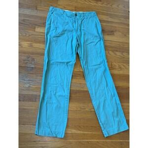 Merona Men’s Chino Pants Turquoise Blue 100% Cotton Size 34x32 – Casual Straight